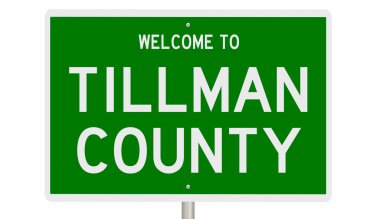 Yeşil 3D otoyol tabelasının çizimi