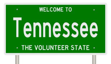 Yeşil 3D otoyol tabelasının çizimi