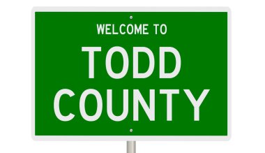 Yeşil 3D otoyol tabelasının çizimi