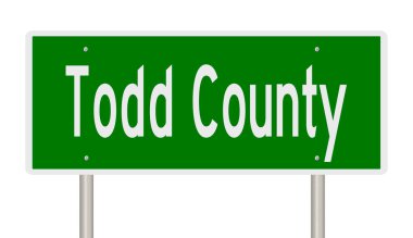 Yeşil 3D otoyol tabelasının çizimi