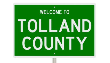 İşaretli yeşil 3D otoyol