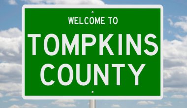 İşaretli yeşil 3D otoyol