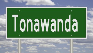 İşaretli yeşil 3D otoyol