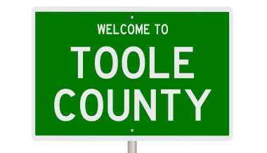 Yeşil 3D otoyol tabelasının çizimi