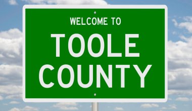 Yeşil 3D otoyol tabelasının çizimi