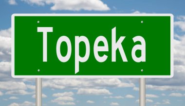 Yeşil 3D otoyol tabelasının çizimi