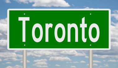 Yeşil 3D otoyol tabelasının çizimi