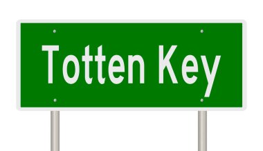 Yeşil 3D otoyol tabelasının çizimi