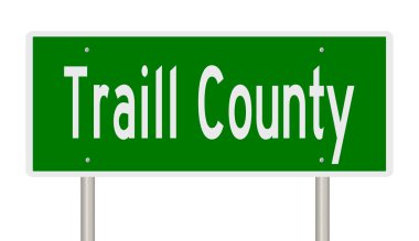 Yeşil 3D otoyol tabelasının çizimi