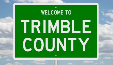 Yeşil 3D otoyol tabelasının çizimi