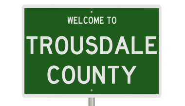 Yeşil 3D otoyol tabelasının çizimi