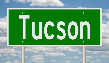 Yeşil 3D otoyol tabelasının çizimi