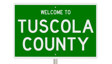 Yeşil 3D otoyol tabelasının çizimi