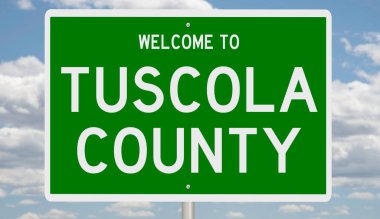 Yeşil 3D otoyol tabelasının çizimi