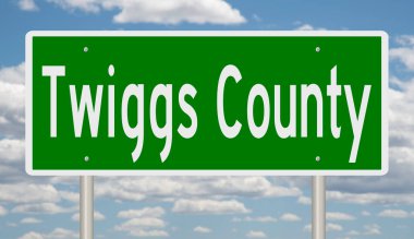 Yeşil 3D otoyol tabelasının çizimi