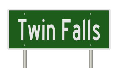 Yeşil 3D otoyol tabelasının çizimi