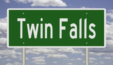 Yeşil 3D otoyol tabelasının çizimi