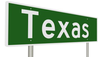 Yeşil 3D otoyol tabelasının çizimi