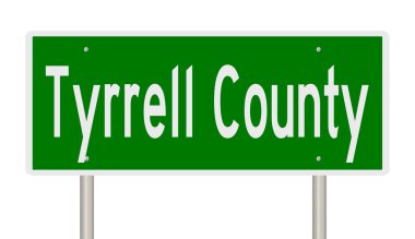 Yeşil 3D otoyol tabelasının çizimi