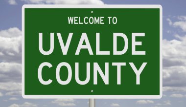 Rendered 3d green highway sign