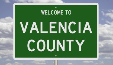 Rendered 3d green highway sign