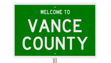 Rendered 3d highway sign