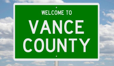 Rendered 3d highway sign