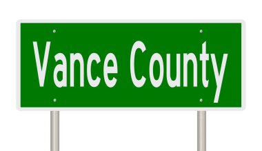 Rendered 3d highway sign