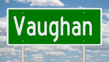 Rendered 3d highway sign