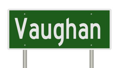 Rendered 3d highway sign