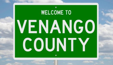 Rendered 3d highway sign