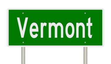 Rendered 3d highway sign