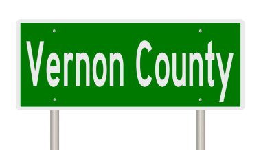 Rendered 3d highway sign