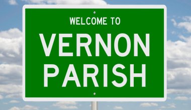 Rendered 3d highway sign