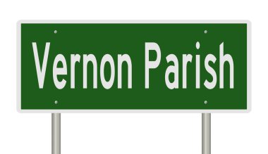 Rendered 3d highway sign