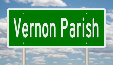 Rendered 3d highway sign