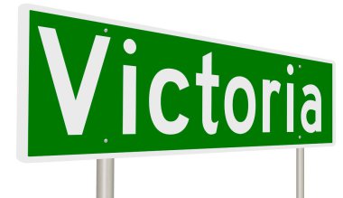 Rendered 3d highway sign