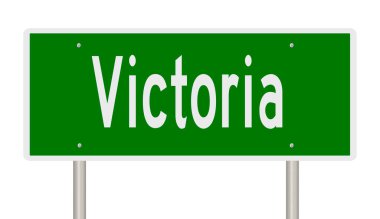 Rendered 3d highway sign