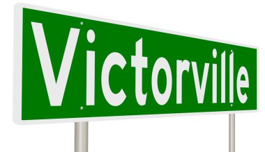 Rendered 3d highway sign