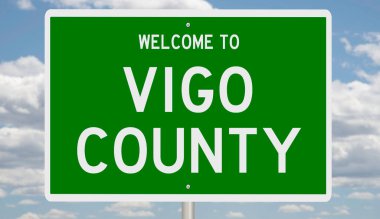 Rendered 3d highway sign