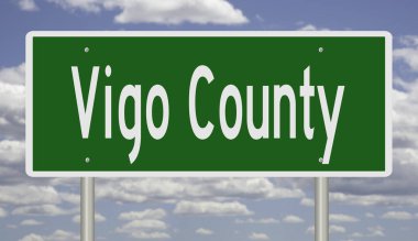 Rendered 3d highway sign