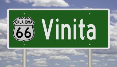 Rendered 3d highway sign