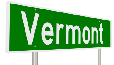 Vermont için yeşil otoyol tabelası