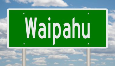 Rendered 3d highway sign