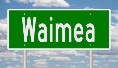 Rendered 3d highway sign