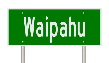 Rendered 3d highway sign