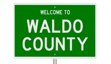 Rendered 3d highway sign