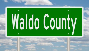 Rendered 3d highway sign