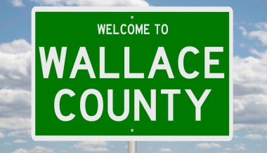 Rendered 3d highway sign