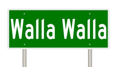 Rendered 3d highway sign